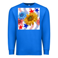 True Royal patriotic sunflowers Premium Sweatshirt - BundleAndBundleShop