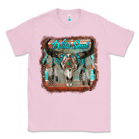 Bubblegum Pink wild soul boho skull with background Classic Tee - RanaPortraitStore