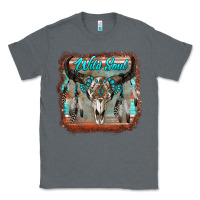 Charcoal Heather wild soul boho skull with background Classic Tee - RanaPortraitStore