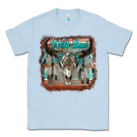 Dusty Blue wild soul boho skull with background Classic Tee - RanaPortraitStore