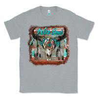Heather Grey wild soul boho skull with background Classic Tee - RanaPortraitStore