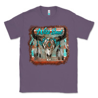 Lavender wild soul boho skull with background Classic Tee - RanaPortraitStore