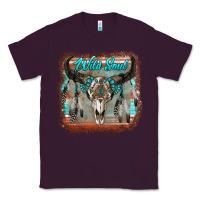 Plum wild soul boho skull with background Classic Tee - RanaPortraitStore