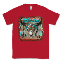 Red wild soul boho skull with background Classic Tee - RanaPortraitStore