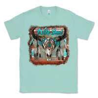 Seafoam wild soul boho skull with background Classic Tee - RanaPortraitStore