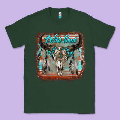 Wild Soul Boho Skull With Background Classic Tee Designed By Ranaportraitstore