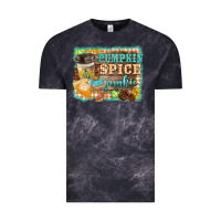 Cloud Black pumpkin spice junkie Vintage Tee - BarkalooDesign