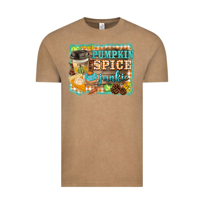 Pumpkin Spice Junkie Vintage Tee by BarkalooDesign | Teevron