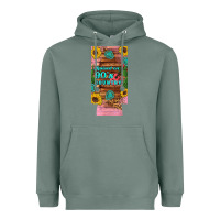 Sage raised 90's country guitar cactus sunflower's 12 oz can cooler  (slim) Heavyweight Hoodie - Artiststas