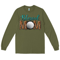 Army Green western blessed mom with hockey Long Sleeve Tee - texasbilliewilder