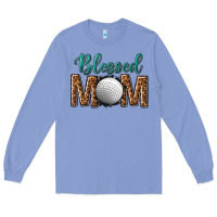 Colony Blue western blessed mom with hockey Long Sleeve Tee - texasbilliewilder