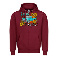 Burgundy farm fresh pumpkin Zipper Hoodie - CowhideDigitalArt