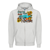 Dove Grey farm fresh pumpkin Zipper Hoodie - CowhideDigitalArt
