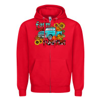 Red farm fresh pumpkin Zipper Hoodie - CowhideDigitalArt