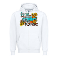 White farm fresh pumpkin Zipper Hoodie - CowhideDigitalArt