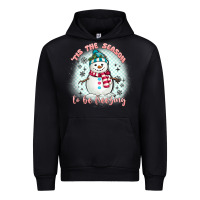 Black 'tis the season to be freezing Urban Hoodie - MaliasSmallBusiness