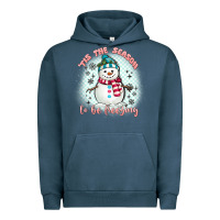 Pigment Midnight Navy 'tis the season to be freezing Urban Hoodie - MaliasSmallBusiness