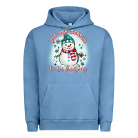 Pigment Pebble Blue 'tis the season to be freezing Urban Hoodie - MaliasSmallBusiness