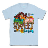 Dusty Blue farm sweet farm Classic Tee - Zillion Design Studio