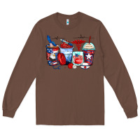 Chestnut American nurse coffee cups Long Sleeve Tee - Zillion Design Studio