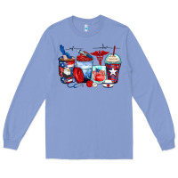 Colony Blue American nurse coffee cups Long Sleeve Tee - Zillion Design Studio