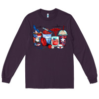 Plum American nurse coffee cups Long Sleeve Tee - Zillion Design Studio