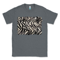 Charcoal Heather zebra pattern background Classic Tee - BarkalooDesign