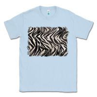 Dusty Blue zebra pattern background Classic Tee - BarkalooDesign