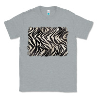 Heather Grey zebra pattern background Classic Tee - BarkalooDesign