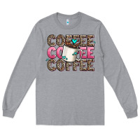 Heather Grey coffee coffee coffee Long Sleeve Tee - AdoDesignShop