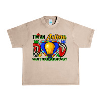 French Oak im an autism dad whats your superpower Urban Heavy Tee - Zillion Design Studio
