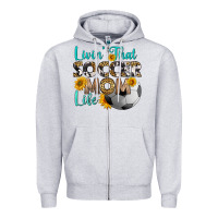 Heather Grey livin' that soccer mom life Zipper Hoodie - HRA Design Shop