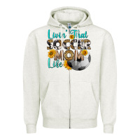 Oatmeal Heather livin' that soccer mom life Zipper Hoodie - HRA Design Shop