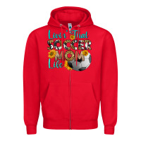 Red livin' that soccer mom life Zipper Hoodie - HRA Design Shop