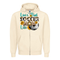 Sandshell livin' that soccer mom life Zipper Hoodie - HRA Design Shop