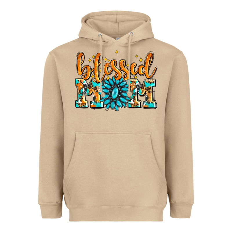 Blessed Mom With Gemstone Heavyweight Hoodie by AdoDesignShop | Teevron