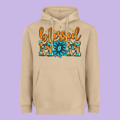 Blessed Mom With Gemstone Heavyweight Hoodie Designed By Adodesignshop