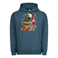 Pigment Midnight Navy sorta scary sorta merry skeleton christmas tree Urban Hoodie - MaliasSmallBusiness