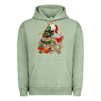 Pigment Oil Green sorta scary sorta merry skeleton christmas tree Urban Hoodie - MaliasSmallBusiness