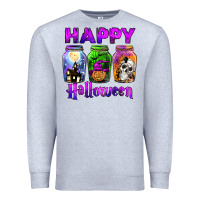 Heather Grey happy halloween Premium Sweatshirt - JahusDesignShop