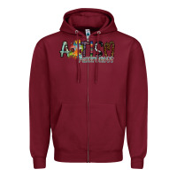 Burgundy autism awareness Zipper Hoodie - SublimationCraftShop