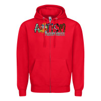 Red autism awareness Zipper Hoodie - SublimationCraftShop