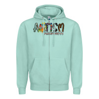 Seafoam autism awareness Zipper Hoodie - SublimationCraftShop