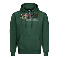 Sports Green autism awareness Zipper Hoodie - SublimationCraftShop