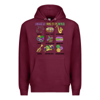 Burgundy laissez les bons temps rouler Premium Hoodie - MaliasSmallBusiness