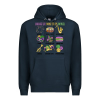Navy laissez les bons temps rouler Premium Hoodie - MaliasSmallBusiness
