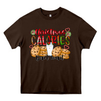 Chocolate Brown christmas calories dont count Heavy Core Tee - CowhideDigitalArt