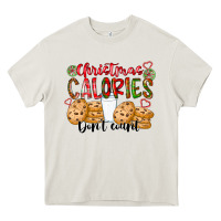 Cream christmas calories dont count Heavy Core Tee - CowhideDigitalArt