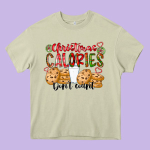 Christmas Calories Dont Count Heavy Core Tee Designed By Cowhidedigitalart