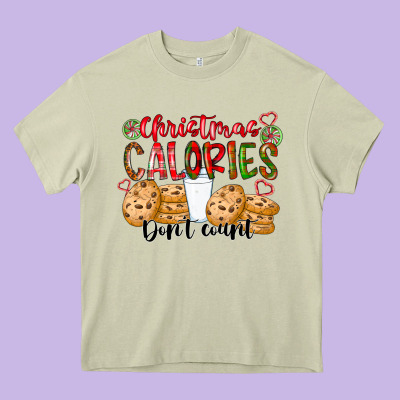 Christmas Calories Dont Count Heavy Core Tee Designed By Cowhidedigitalart